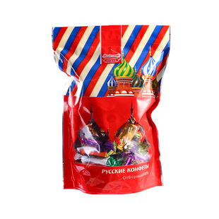 俄罗斯进口混合袋装牛奶巧克力威化糖果2斤年货喜糖纯正美味零食