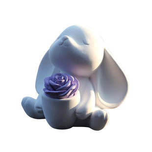 兔子汽车中控台摆件室内香薰氛饰品礼物车载香水装内扩香石男女礼