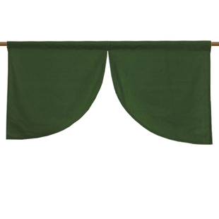 棉麻布艺隔断帘日式门帘定制中式围炉茶铺挂帘餐饮厨房帘子免打孔