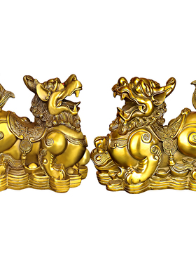黄铜貔貅摆件一对招财开业礼品