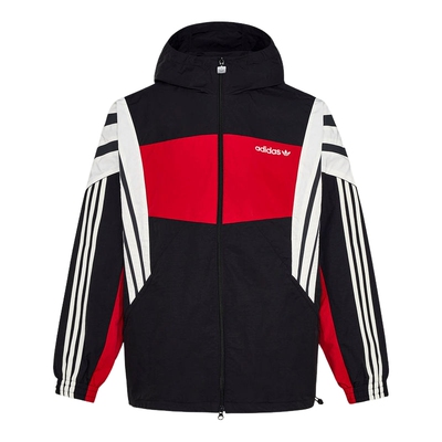 adidas阿迪达斯三叶草SANTIAGO连帽夹克2026新款防风外套 KW4809