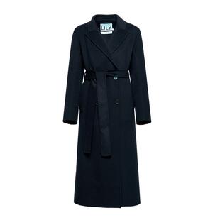 【大师法奢】正肩大衣LILY毛呢外套女长款2025冬新100%羊毛双面呢