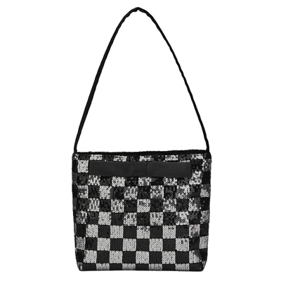 SeiCarinaY棋盘格珠片单肩包
