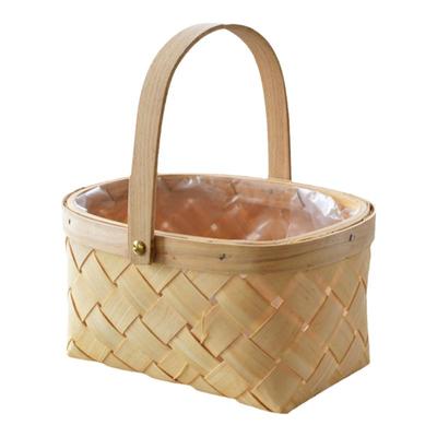 欧式田园编织花篮插花藤编手提