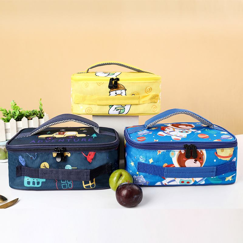 便当包大容量午餐包保温双便当餐袋批发饭盒学生外带翻盖提手袋包