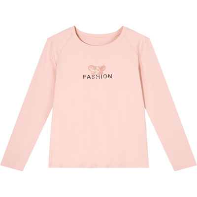 正肩长袖t恤女打底衫春秋薄款