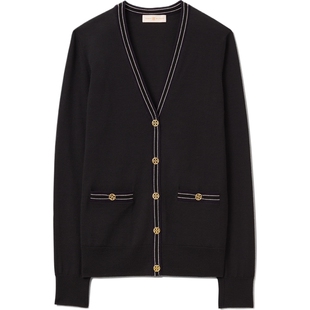 【线上专享】TORY BURCH 汤丽柏琦 经典款女装 V领开衫外套 57330