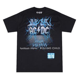 正版ACDC乐队摇滚短袖T恤现行版