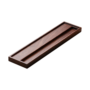 黑胡桃木茶杯架收纳架沥水茶具置物架笔架晾杯架实木杯托茶道配件