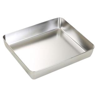 不锈钢方盒304平底长方形带盖提拉米苏器皿盒冰粉配料盒托盘商用