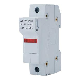 直流熔断器 DC1000V光伏熔芯汇流箱保险丝14*51大电流带灯底座63A
