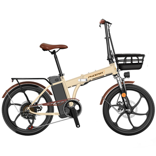 凤凰折叠电动自行车可提式锂电池小型轻便代驾助力车电瓶电动车