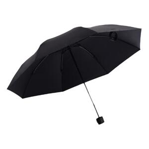 雨航 YUHANG 折叠伞创意加大三折伞 简约便携晴雨伞 51cm*8骨黑色