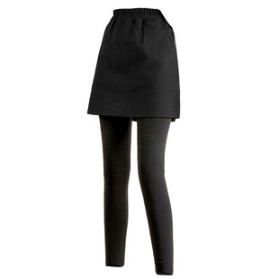 假两件打底裤女毛呢包臀纯棉一体裙裤春秋冬外穿高腰弹力加绒加厚