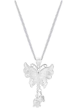 蝴蝶纯银项链女高级感轻奢配饰