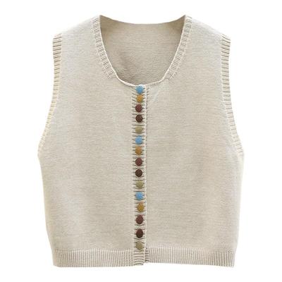 衬衫叠穿马甲女款春秋毛衣背心