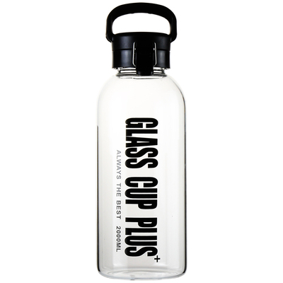 大容量2000ml透明潮流男士水杯