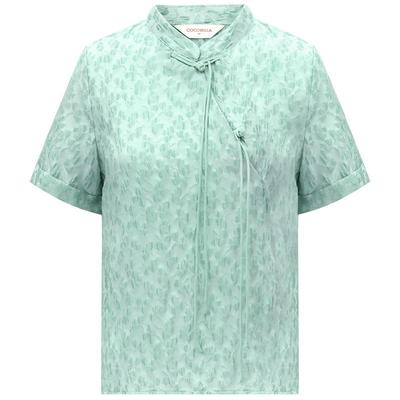 COCOBELLA重工提花短袖衬衫