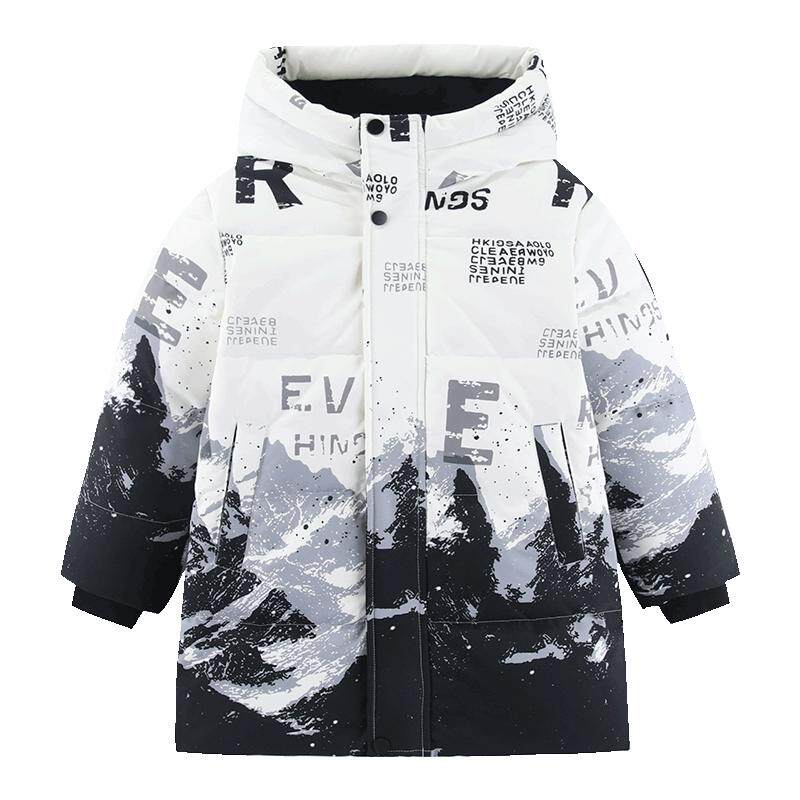 工装短款加厚羽绒服雪中飞男女童