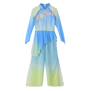 胶州秧歌舞演出服女2025新款中国风古典扇子舞蹈服套装广场舞套装