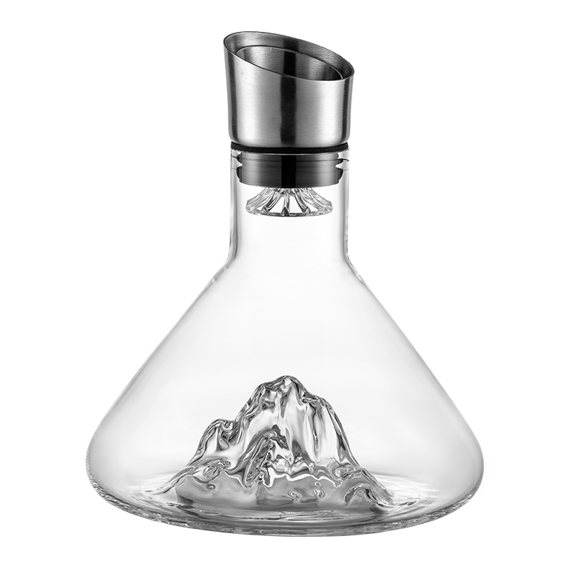 水晶冰山红酒醒酒器家用轻奢高级感葡萄分酒壶快速醒酒洋酒分酒器
