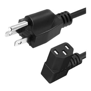 纯铜全铜美规美标三插转品字尾C13右弯头90度°弯头电源线电脑线