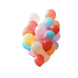 气球批发装饰场景布置儿童马卡龙生日结婚加厚无毒双层红色摄影