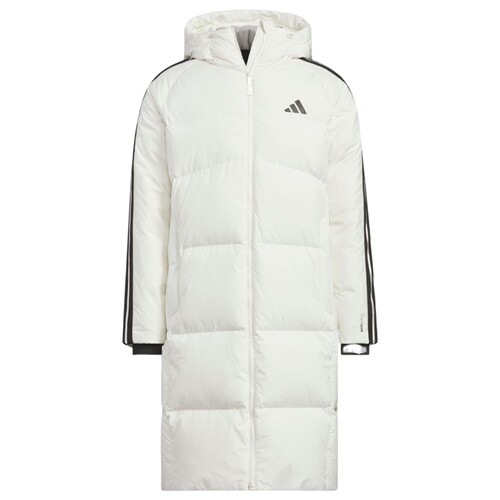 adidas阿迪达斯男子户外运动休闲保暖连帽长款羽绒服外套KC2497