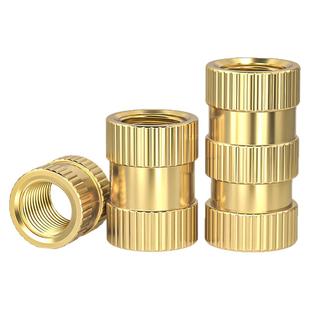 通孔注塑热熔铜螺母滚花螺母铜镶件预埋螺帽铜花螺母M2M3M4M5M6M8