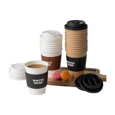 云蕾一次性带盖咖啡杯防烫