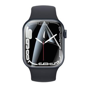 适用iwatch保护膜s11/S10苹果applewatchS8全屏手表盘S7手表S9新款水凝膜watch6全包se3屏幕ultra贴膜钢化膜5