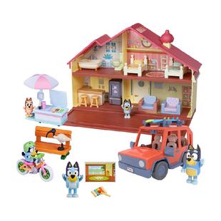 Bluey布鲁伊公仔动画片周边毛绒玩偶盲盒玩具屋模型摆件生日礼物