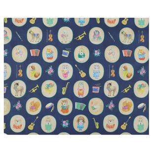 日本yukiemon松浦进口60支纯棉面料动物与音乐轻薄软舒适手工裙子