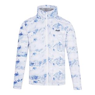 svg高尔夫冬季新款男装时尚印花立领羽绒服保暖白鸭绒运动外套