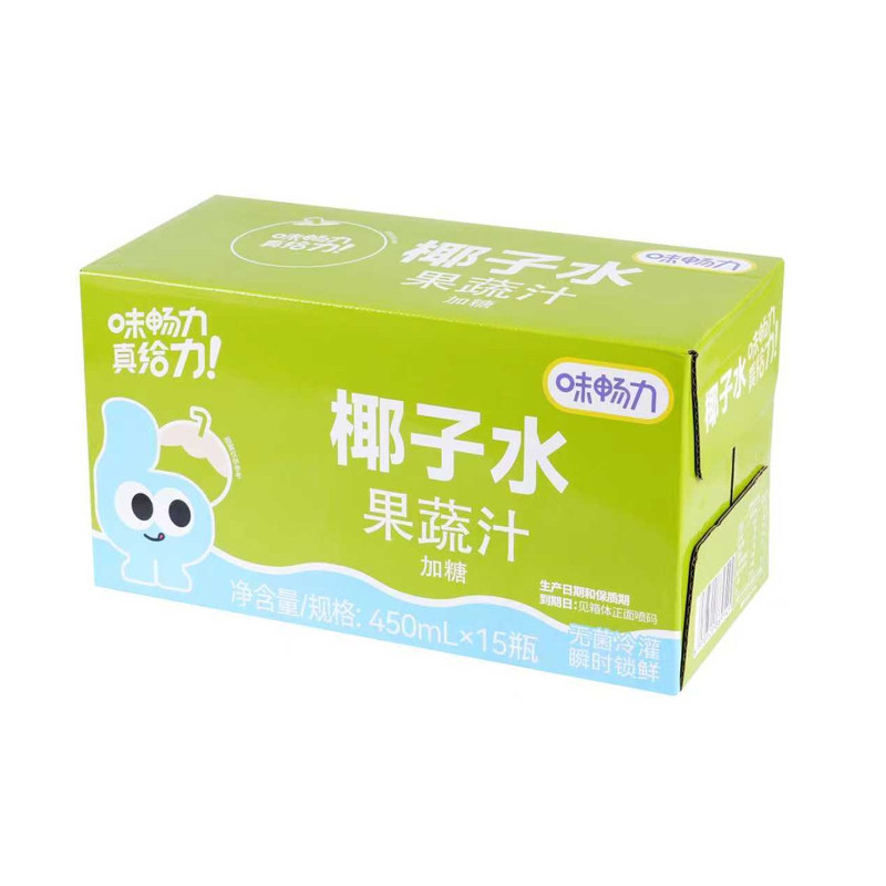 味畅力方瓶椰子水450ml*15瓶