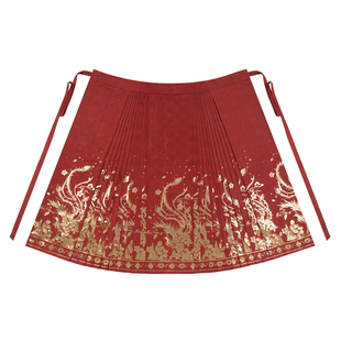 明制汉服马面裙女原创妆花织金仿螺钿国风新中式订婚敬酒凰舞九夏