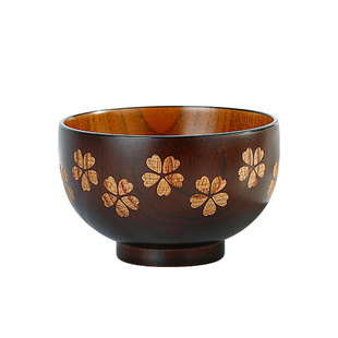 天然酸枣蒙古实木碗宝宝儿童碗日式樱花环保便携餐具筷子调羹套装