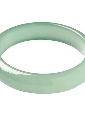 冰种浅绿色正圈玉手镯女款