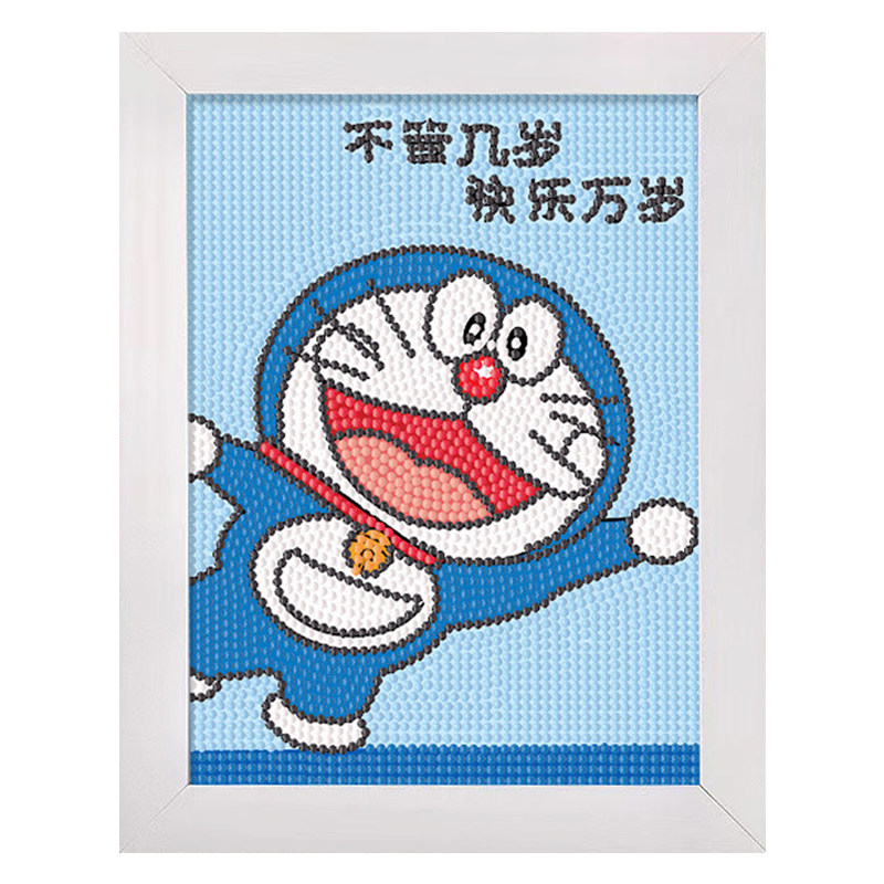 叮当猫钻石画儿童手工diy制作材料2026新款哆啦A梦点钻笔粘贴画