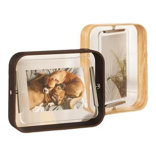 Umbra6寸7寸时尚轻奢木质玻璃相框摆台照片婚纱照结婚纪念礼物