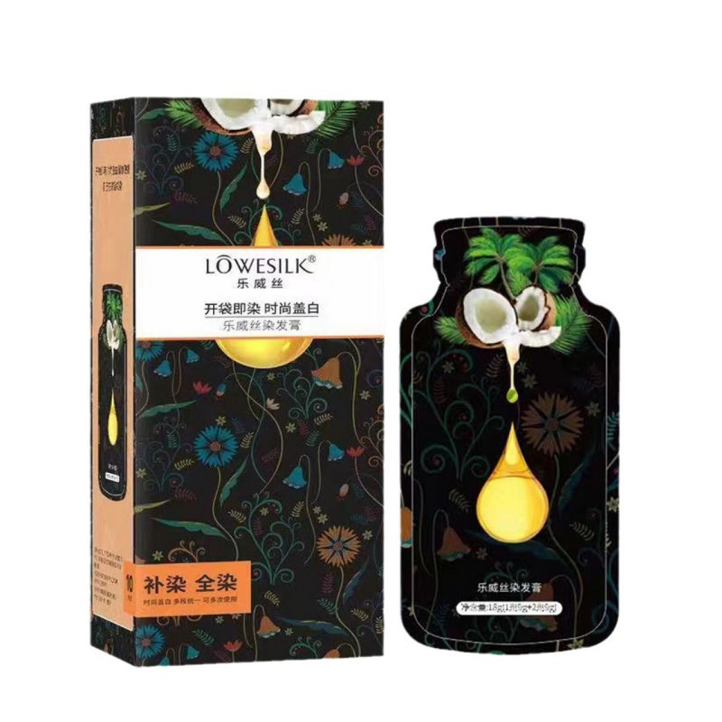乐威丝爆款独立袋装精油泡泡染发剂植物天然孕妇可用自己在家染发