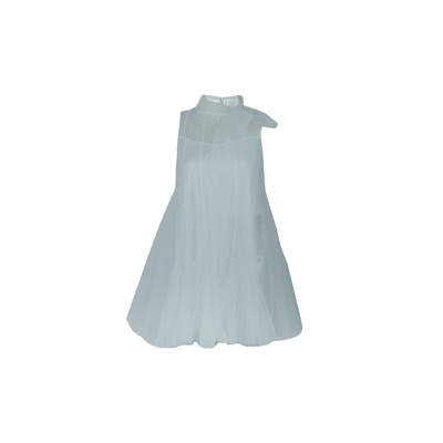 迟伞伞超仙蝴蝶结网纱连衣裙