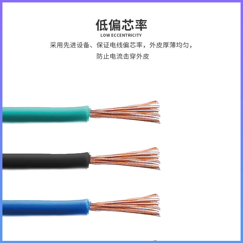 单芯软电线RV0.3 0.5 0.75 1 1.5 2.5平多股电源子排线控制信号线