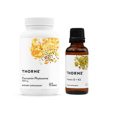 Thorne悦恩免疫支持包维D3/K2 30ML+姜黄素60粒【组合】