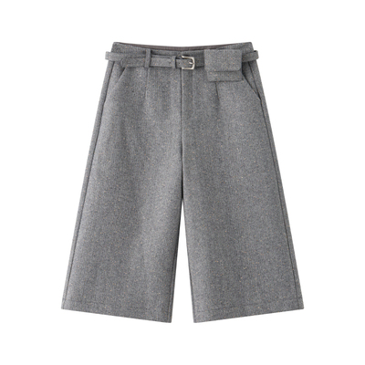 CHICJOJO亮片毛呢七分裤