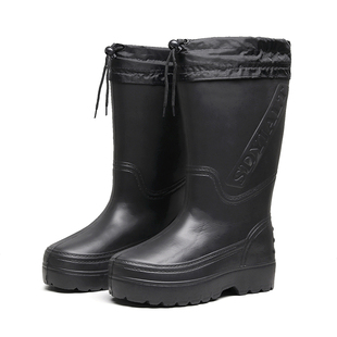 冬季加绒雨鞋男防水防滑胶鞋外卖骑手钓鱼专用水鞋保暖加棉雨靴