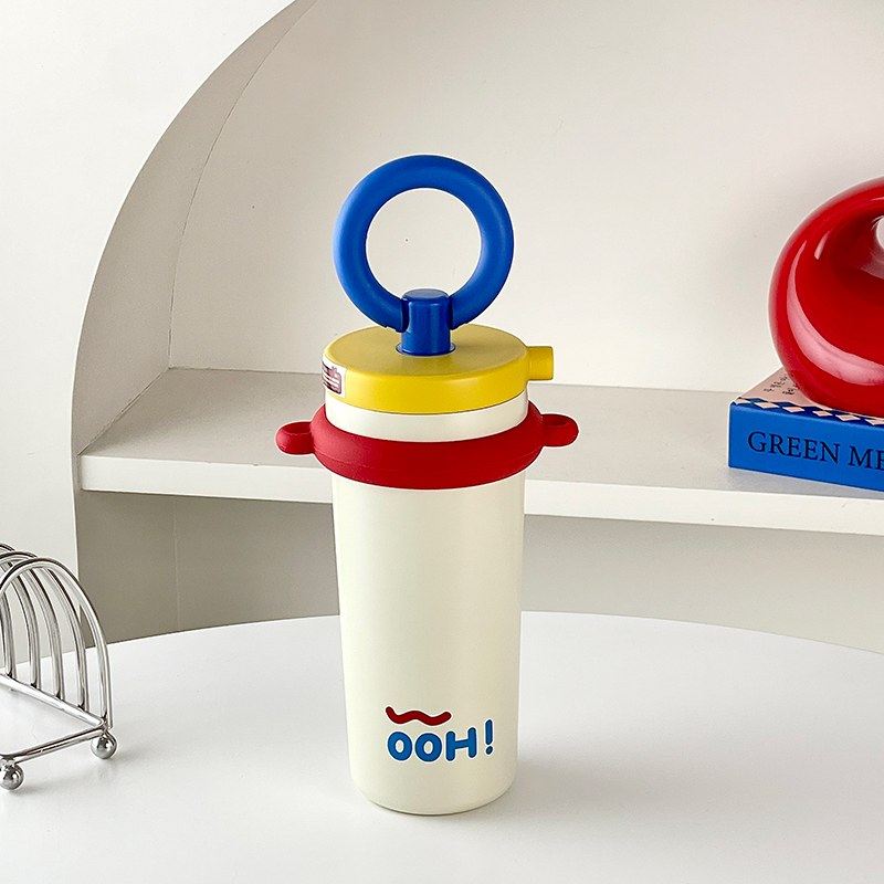 背带斜挎大容量手提环便携可爱吸管保温杯2024新款女高颜值水杯子