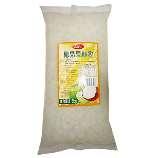 爵世袋装0.8CM 香园椰果粒袋装1.5kg *12袋 椰果奶茶专用整箱包邮
