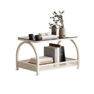 飘窗小桌子卧室家用榻榻米玻璃小茶几网红奶油风床上桌学习小矮桌