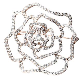 优雅妇联标志胸针气质时尚合金水钻胸花妇女联合会胸章徽章别针